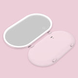 Maxbell Visor Vanity Mirror with Lights Sun Shading Cosmetic Mirror for SUV Pink