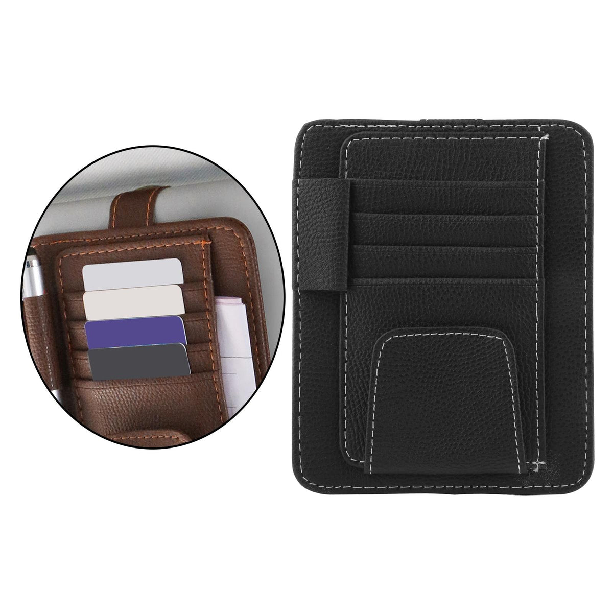 Maxbell Multipurpose Car Storage Organizer Storage Pouch Holder for Tickets Black