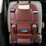 Maxbell Car Seat Back Organizer Backseat Protector Tissue Box PU Leather  Brown
