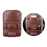 Maxbell Car Seat Back Organizer Backseat Protector Tissue Box PU Leather  Brown