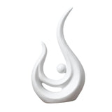 Maxbell Abstract Phoenix Figurines Sculpture Ceramic Statue White 25cmx14cm