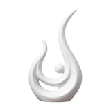 Maxbell Abstract Phoenix Figurines Sculpture Ceramic Statue White 25cmx14cm