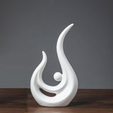 Maxbell Abstract Phoenix Figurines Sculpture Ceramic Statue White 25cmx14cm
