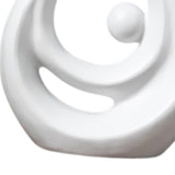 Maxbell Abstract Phoenix Figurines Sculpture Ceramic Statue White 25cmx14cm