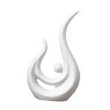 Maxbell Abstract Phoenix Figurines Sculpture Ceramic Statue White 25cmx14cm
