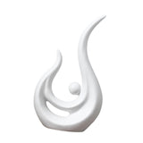 Maxbell Abstract Phoenix Figurines Sculpture Ceramic Statue White 25cmx14cm