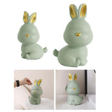 Maxbell Rabbit Piggy Box Statue Container Money Box for Toddler 18cmx12cmx9cm