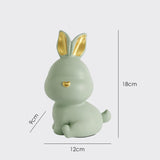 Maxbell Rabbit Piggy Box Statue Container Money Box for Toddler 18cmx12cmx9cm