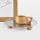 Maxbell Storage Tray Stainless Steel Holder Stand for Decoration Ornament Silver Combination