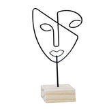 Maxbell Jewelry Display Rack Face Outline Sculpture Nordic for Shop Ornament Desktop Black