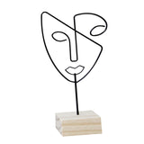 Maxbell Jewelry Display Rack Face Outline Sculpture Nordic for Shop Ornament Desktop Black