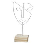 Maxbell Jewelry Display Rack Face Outline Sculpture Nordic for Shop Ornament Desktop White