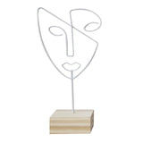 Maxbell Jewelry Display Rack Face Outline Sculpture Nordic for Shop Ornament Desktop White