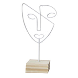 Maxbell Jewelry Display Rack Face Outline Sculpture Nordic for Shop Ornament Desktop White