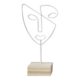 Maxbell Jewelry Display Rack Face Outline Sculpture Nordic for Shop Ornament Desktop White