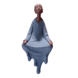 Maxbell Buddha Sitting Statue Room Figurines Table Ornaments Decor Praying