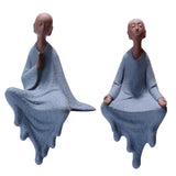 Maxbell Buddha Sitting Statue Room Figurines Table Ornaments Decor Praying