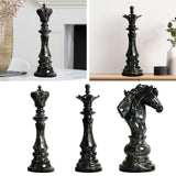 Maxbell Resin Chessmen Sculpture Craft Chess Pieces Statue for Desktop King