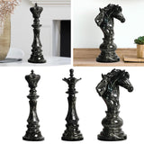 Maxbell Resin Chessmen Sculpture Craft Chess Pieces Statue for Desktop King