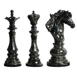 Maxbell Resin Chessmen Sculpture Craft Chess Pieces Statue for Desktop King