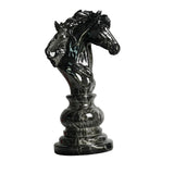 Maxbell Resin Chessmen Sculpture Craft Chess Pieces Statue for Desktop Knight