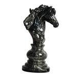 Maxbell Resin Chessmen Sculpture Craft Chess Pieces Statue for Desktop Knight