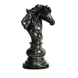 Maxbell Resin Chessmen Sculpture Craft Chess Pieces Statue for Desktop Knight