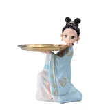 Maxbell Serving Tray Figurine Sculptures Jewelry Storage Desktop Resin Statues