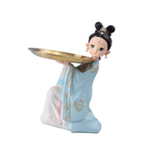 Maxbell Serving Tray Figurine Sculptures Jewelry Storage Desktop Resin Statues