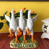 Maxbell Delightful Duck Statue Ducks Ornament for Decoration