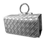 Maxbell Golf Ball Pouch Portable Carrying Bag Balls Holder Woven Pattern Silvery