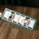 Maxbell Velvet Watch Tray Bracelet Bangle Watch Display for Drawers Table Dresser 6Slot