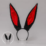 Maxbell Cute Bunny Ears Headband Party Favor Headwear Photo Props for Cosplay Black