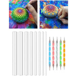 Maxbell 13x Mandala Dotting Tools Set Dot Rocks Painting DIY Supplies Coloring