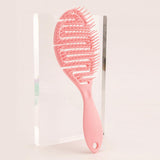Maxbell Hair Brush S Shape Durable Massage Styling Tool for Wet Hair Dry Hair Men Pink