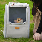 Maxbell Cat Pet Puppies Backpack Transparent Window Collapsible Outdoor White