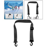 Maxbell Ski Shoulder Carrier Heavy Duty Ski Wrapsties for Ski Boots Snowboarding 55cm-91cm Black