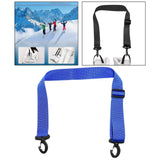 Maxbell Ski Shoulder Carrier Heavy Duty Ski Wrapsties for Ski Boots Snowboarding 55cm-91cm Blue