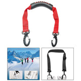Maxbell Ski Shoulder Carrier Heavy Duty Ski Wrapsties for Ski Boots Snowboarding 48cmx2.5cm Red