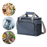 Maxbell Lunch Waterproof Bag Tote Oxford Cloth Picnic Tote for Office Picnics Blue