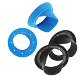 Maxbell 2x 6.5inch Silicone Car Speaker Baffle Waterproof and Dustproof Cover Black