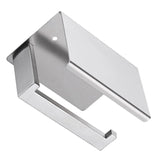 Maxbell Free Standing Paper Holder with Phone Shelf Multifunctional for Washroom Silver