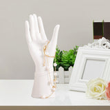 Maxbell White Hand Finger Model Ceramic Jewelry Display Holder Elegant Stable Smooth