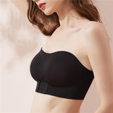 Maxbell Thin Women Seamless Bra Backless Push Fitness Women Yoga S Black