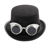 Maxbell Goth Steampunk Top Hat with Goggles Cosplay Costume Hat  Golden