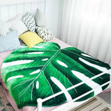 Maxbell Comfortable Leaf Shape Blanket Flannel Throw Blanket for Sofa 130cmx150cm