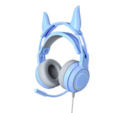 Maxbell Gaming Headset with Microphone Comfortable 3.5mm Durable Laptop Blue