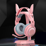 Maxbell Gaming Headset with Microphone Comfortable 3.5mm Durable Laptop Pink