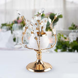 Maxbell Gold Crystal Candle Holder Wedding Living Room Banquet Candlestick Event S