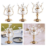 Maxbell Gold Crystal Candle Holder Wedding Living Room Banquet Candlestick Event S